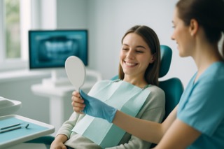 Dental commercial in production